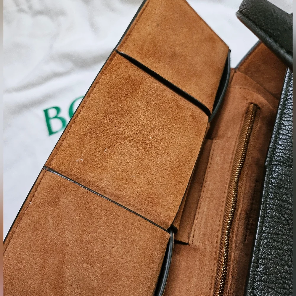 BOTTEGA VENETA Intrecciato Small Arco Tote Bag Leather Dark Green - Picture 7 of 8